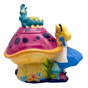 Vintage Treasure Craft Disney Alice in Wonderland mushroom cookie jar